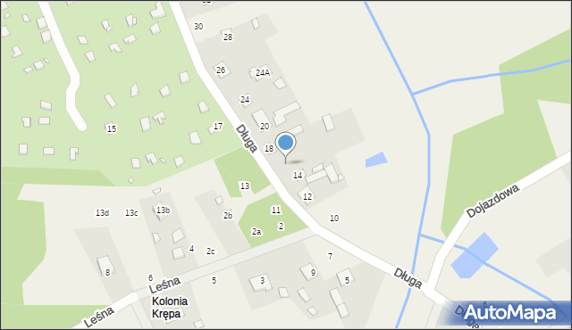 Krępa, Długa, 16, mapa Krępa