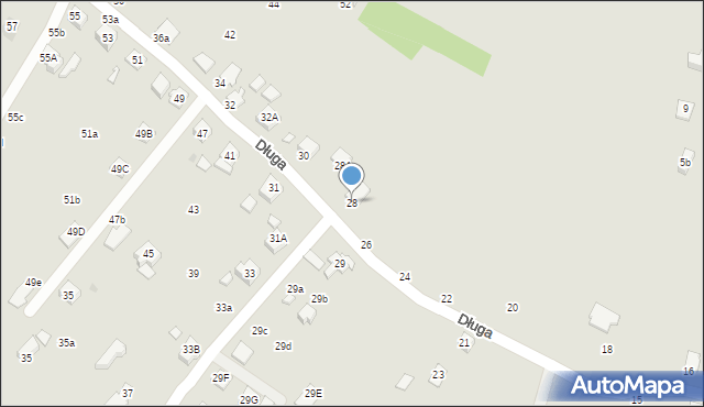 Krosno, Długa, 28, mapa Krosna