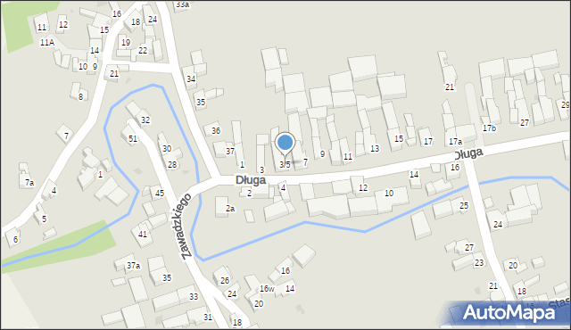 Krzanowice, Długa, 3/5, mapa Krzanowice