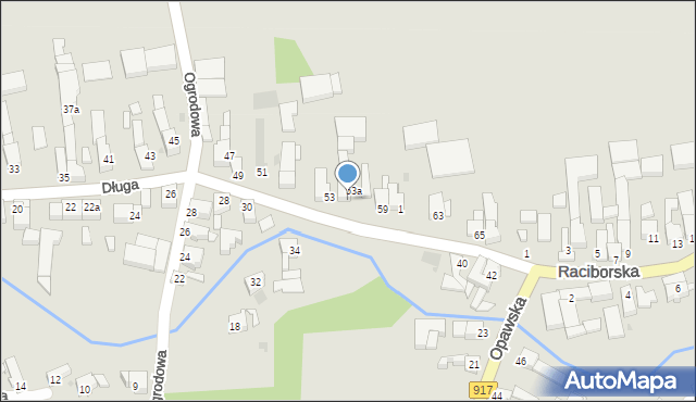 Krzanowice, Długa, 57, mapa Krzanowice