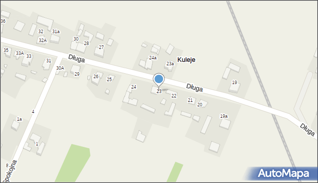 Kuleje, Długa, 23, mapa Kuleje