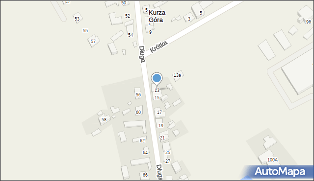 Kurza Góra, Długa, 13, mapa Kurza Góra