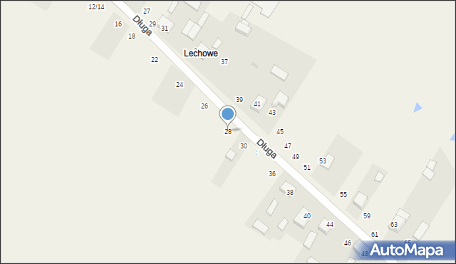 Kuźnica Lechowa, Długa, 28, mapa Kuźnica Lechowa