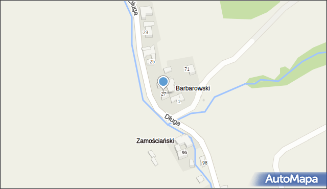 Łapszanka, Długa, 27, mapa Łapszanka