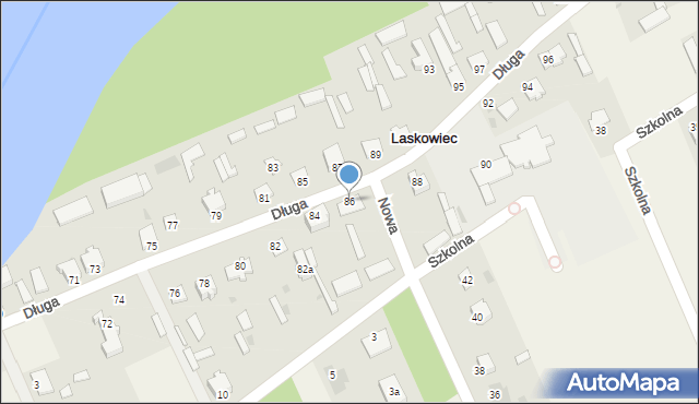 Laskowiec, Długa, 86, mapa Laskowiec