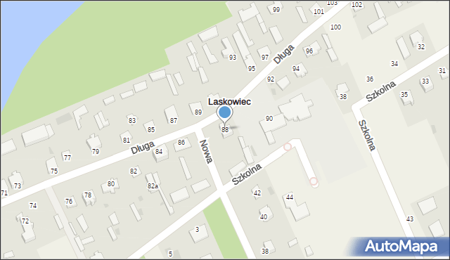 Laskowiec, Długa, 88, mapa Laskowiec