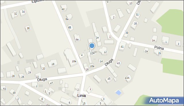 Linia, Długa, 12A, mapa Linia