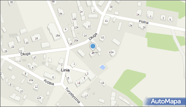 Linia, Długa, 45, mapa Linia