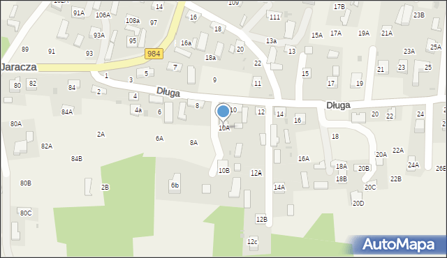 Lisia Góra, Długa, 10A, mapa Lisia Góra