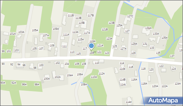 Lisia Góra, Długa, 119, mapa Lisia Góra