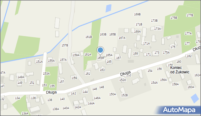 Lisia Góra, Długa, 163A, mapa Lisia Góra