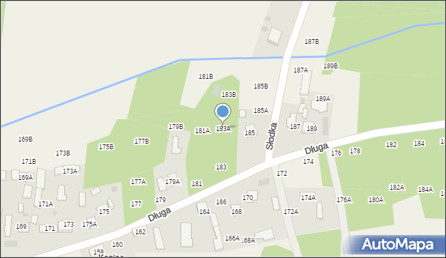 Lisia Góra, Długa, 183A, mapa Lisia Góra