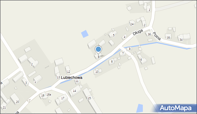 Lubiechowa, Długa, 9, mapa Lubiechowa