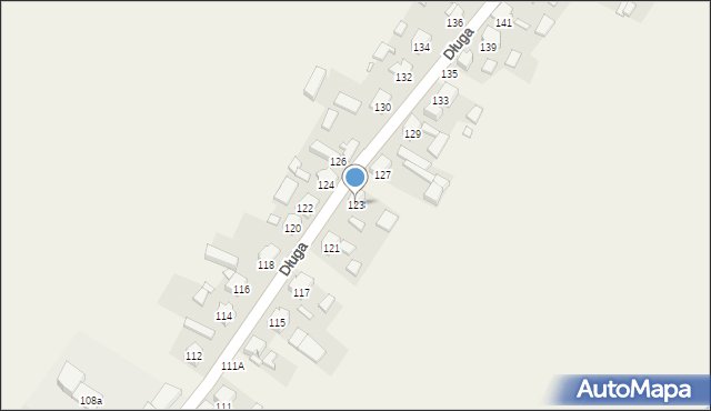 Łuszczanów, Długa, 123, mapa Łuszczanów