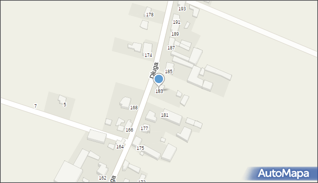 Łuszczanów, Długa, 183, mapa Łuszczanów