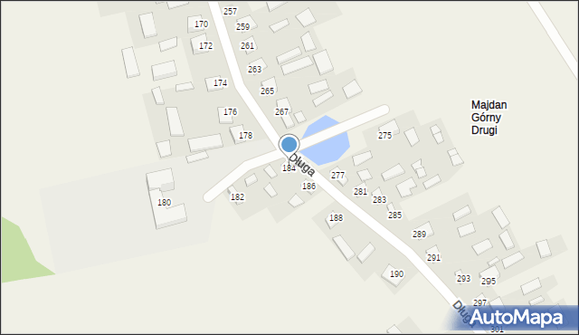 Majdan Górny, Długa, 184, mapa Majdan Górny