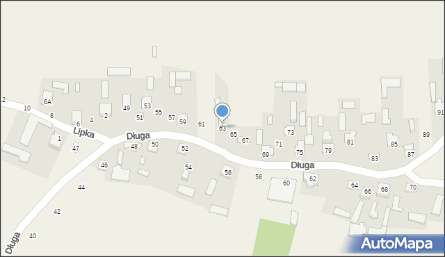 Majdan Górny, Długa, 63, mapa Majdan Górny