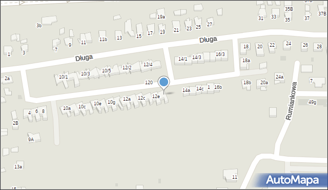 Mielec, Długa, 12f, mapa Mielca