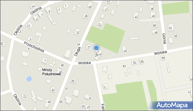 Mrozy, Długa, 29, mapa Mrozy