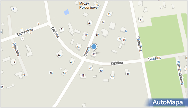 Mrozy, Długa, 41, mapa Mrozy