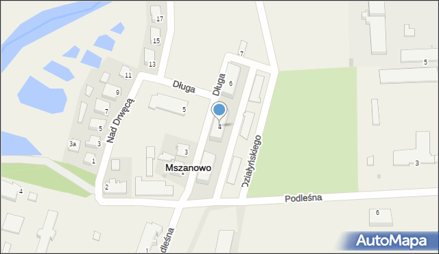 Mszanowo, Długa, 4, mapa Mszanowo