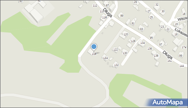 Mysłowice, Długa, 118, mapa Mysłowice