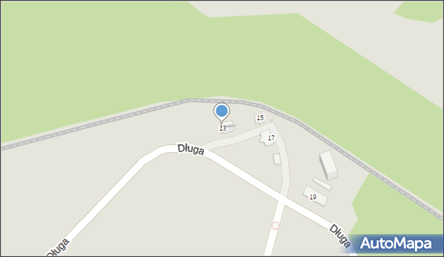 Mysłowice, Długa, 13, mapa Mysłowice