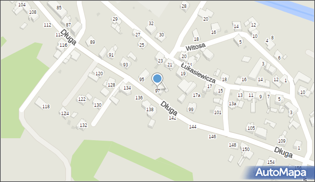 Mysłowice, Długa, 97, mapa Mysłowice