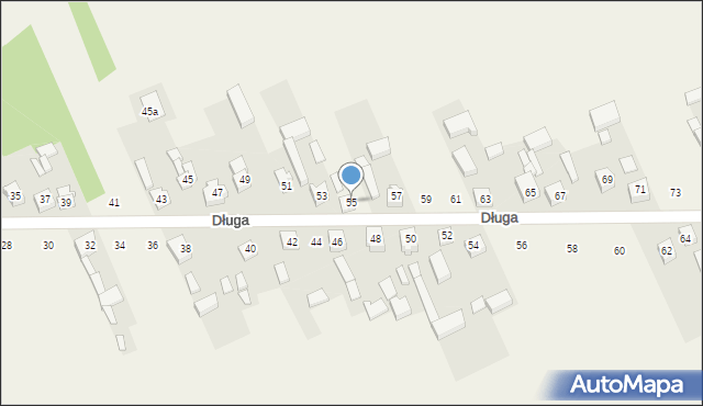 Nowe Gajęcice, Długa, 55, mapa Nowe Gajęcice