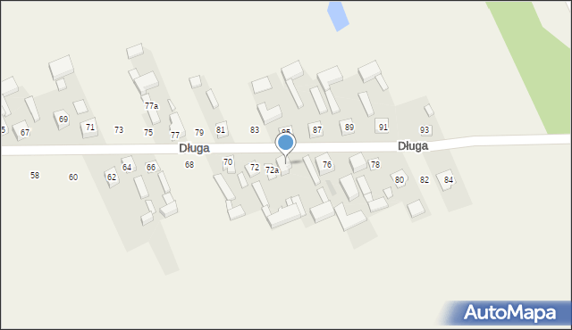 Nowe Gajęcice, Długa, 74, mapa Nowe Gajęcice