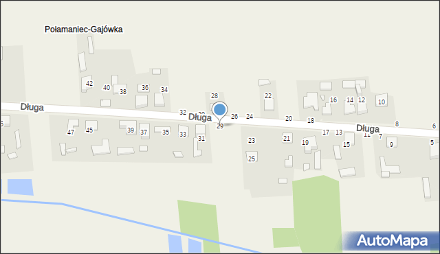 Nowiny, Długa, 29, mapa Nowiny