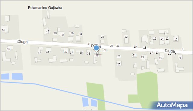 Nowiny, Długa, 31, mapa Nowiny