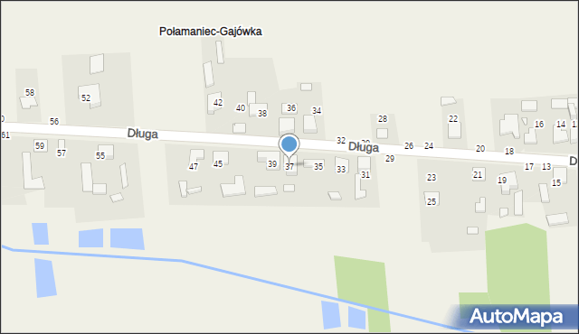 Nowiny, Długa, 37, mapa Nowiny