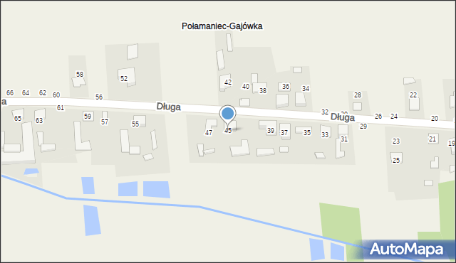 Nowiny, Długa, 45, mapa Nowiny