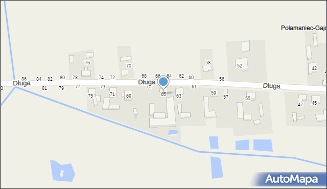 Nowiny, Długa, 65, mapa Nowiny