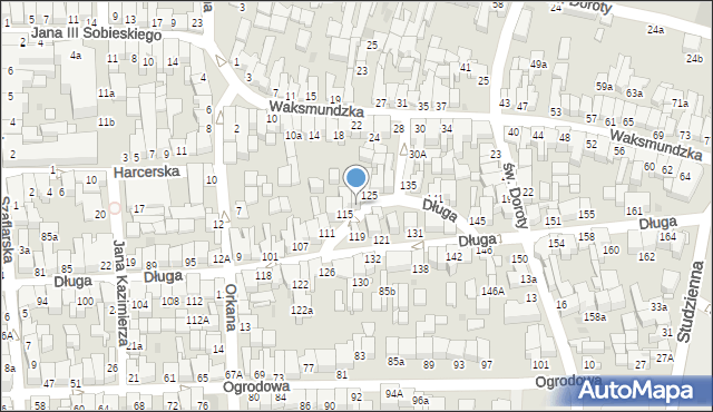 Nowy Targ, Długa, 117, mapa Nowego Targu