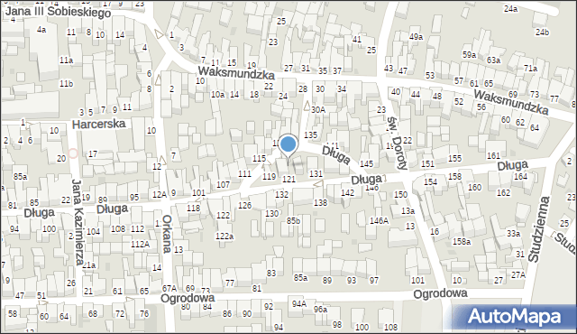 Nowy Targ, Długa, 123, mapa Nowego Targu