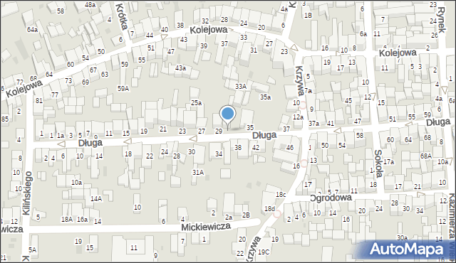 Nowy Targ, Długa, 31, mapa Nowego Targu