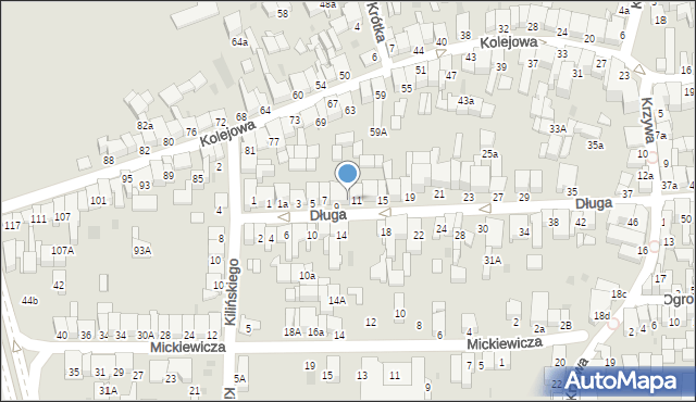 Nowy Targ, Długa, 9a, mapa Nowego Targu