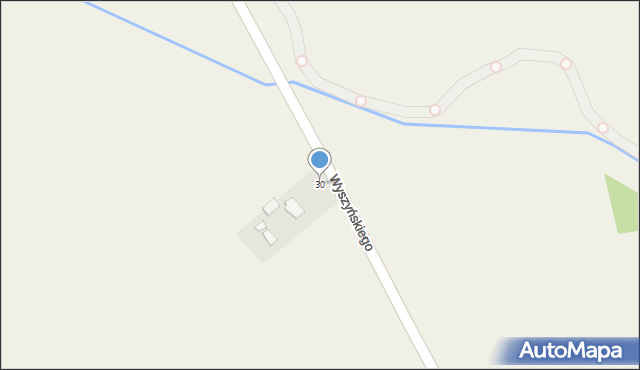 Okuniew, Długa, 30, mapa Okuniew