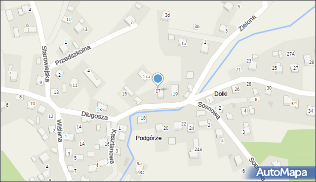 Olszyny, Długosza, 17, mapa Olszyny