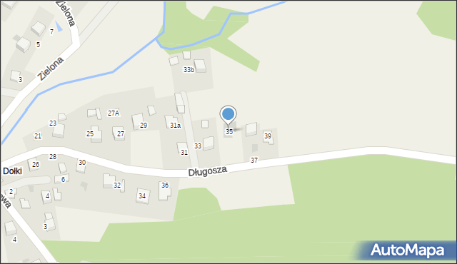 Olszyny, Długosza, 35, mapa Olszyny