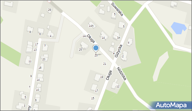 Osielsko, Długa, 23, mapa Osielsko