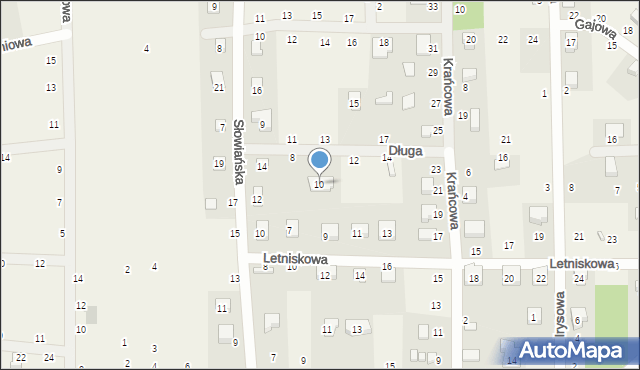 Osłonin, Długa, 10, mapa Osłonin