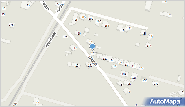 Ostrów Wielkopolski, Długa, 12, mapa Ostrów Wielkopolski