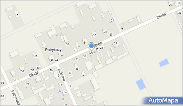 Patrykozy, Długa, 29, mapa Patrykozy