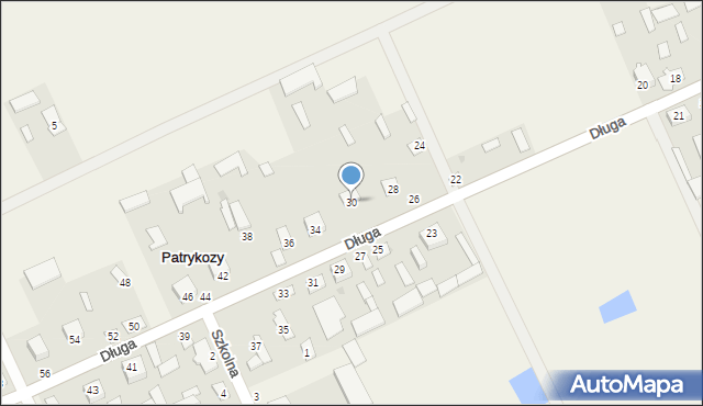 Patrykozy, Długa, 30, mapa Patrykozy