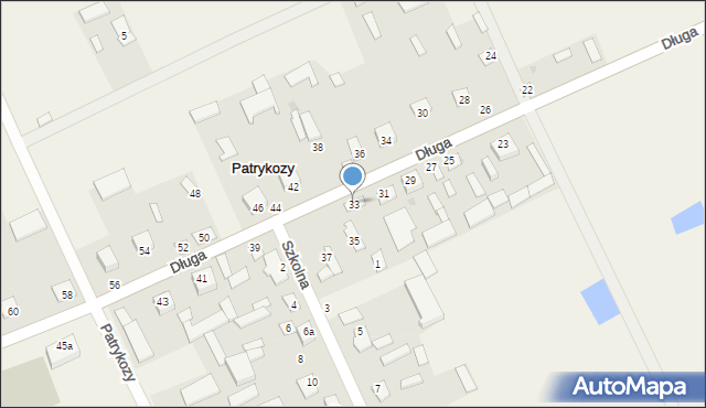 Patrykozy, Długa, 33, mapa Patrykozy