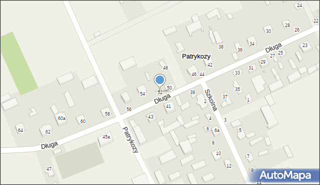 Patrykozy, Długa, 52, mapa Patrykozy