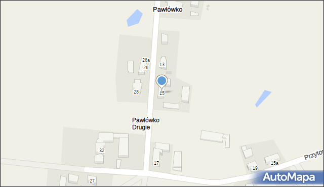 Pawłówko, Długa, 15, mapa Pawłówko